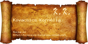 Kovacsics Kornélia névjegykártya